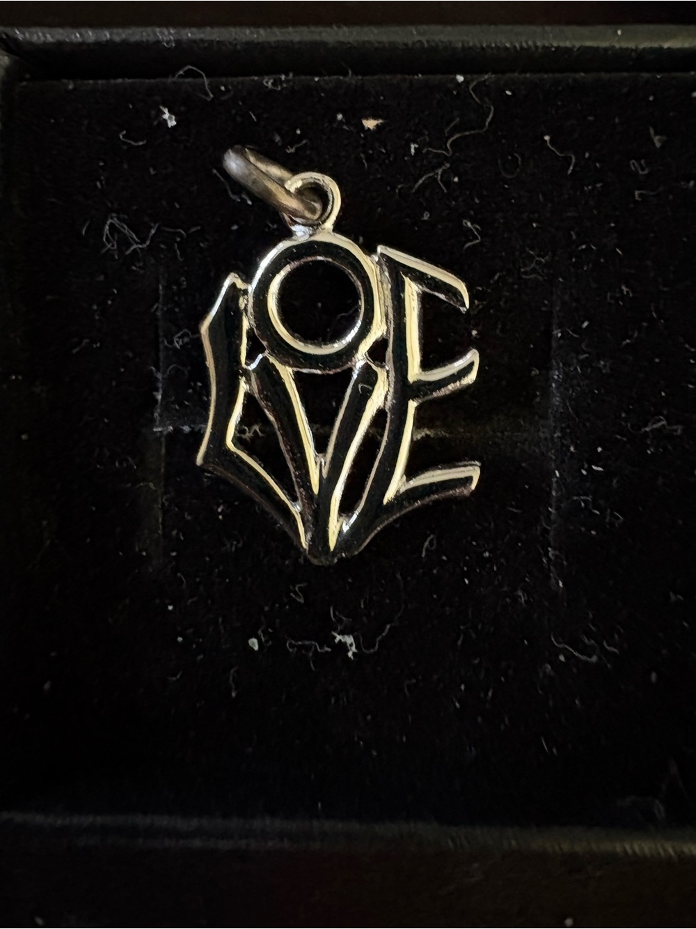 Vintage 1960’s Wells Sterling  'LOVE' Charm Pendant Bracelet Accent